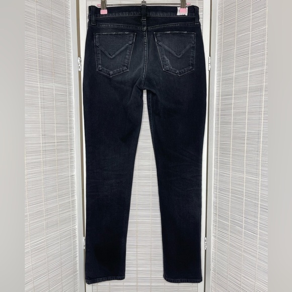 Hudson Riley Crop Relaxed Straight Leg Jeans Myth Black Size 25 - Picture 4 of 7